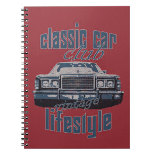 cadeau voor klassieke auto club liefhebber van oud notitieboek