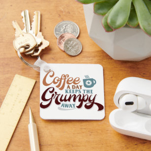 Cadeau voor koffieliefhebber: koffie per dag sleutelhanger