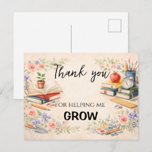 Cadeau voor leerkracht Bedankt Einde schooljaar Briefkaart