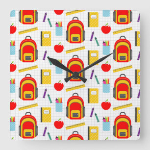 Cadeau voor leraar Apple Terug naar school Vierkante Klok