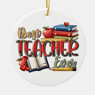 Cadeau voor leraar | Beste leraar ooit Keramisch Ornament