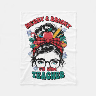 Cadeau voor leraar Blij en vrolijk leraar Fleece Deken