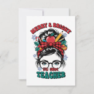 Cadeau voor leraar Blij en vrolijk leraar RSVP Kaartje