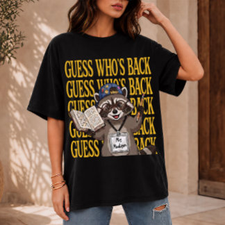 Cadeau voor leraar, grappige wasbeer terug naar sc t-shirt
