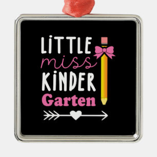 Cadeau voor leraar   Little Miss Kinder Garten Metalen Ornament