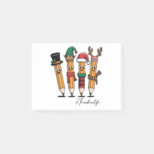 Cadeau voor leraar | Potlood leraar leven Post-it® Notes (Voorkant)
