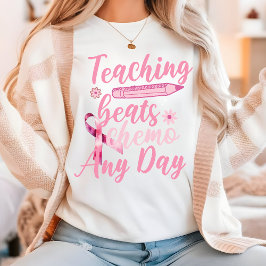 Cadeau voor leraar, principe, strijd tegen kanker t-shirt