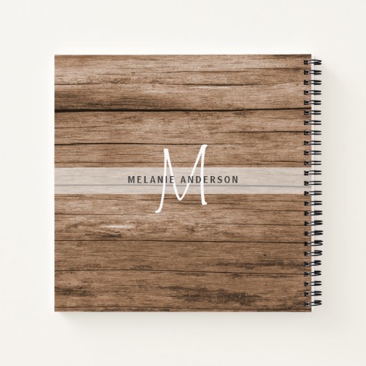 Cadeau voor leraren met monogram Bedankt einde sch Notitieboek (Achterkant)