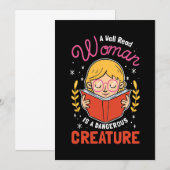 Cadeau voor lezer Een goed gelezen vrouw Kaart (Voorkant / Achterkant)