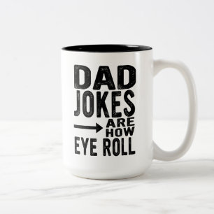 Cadeau voor liefhebber van vadergrappen, Vadergrap Tweekleurige Koffiemok