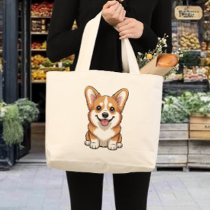 Cadeau voor lieve Corgi-moeder, hondenliefhebber, Grote Tote Bag