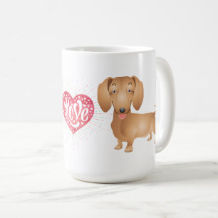 Cadeau voor lieve Sausage Dog-liefhebber Cartoones Koffiemok