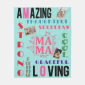 Cadeau voor mam | Aangepaste persoonlijke Moederda Fleece Deken (Voorkant)