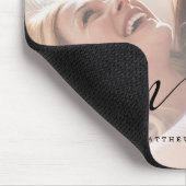 Cadeau voor mam | Mam Black Script Overlay-foto Muismat (Hoek)