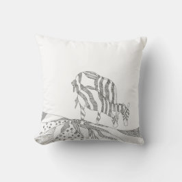 cadeau voor mama abstracte stickfigure gooit pil kussen