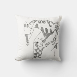 cadeau voor mama abstracte stickfiguur gooit pil kussen
