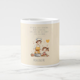 Cadeau voor mama, Elke dag met mama, Beste mama oo Extra Grote Beker