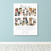 Cadeau voor mama en papa Fotocollage Familie Afbee Canvas Afdruk (Insitu (Houten vloer))