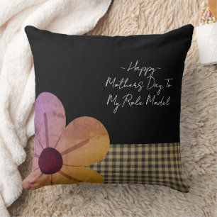 Cadeau voor mama, Gelukkige Moederdag, bloem kunst Kussen