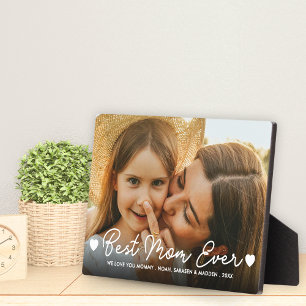 Cadeau voor mama Moederdag Volledige foto Beste mo Fotoplaat