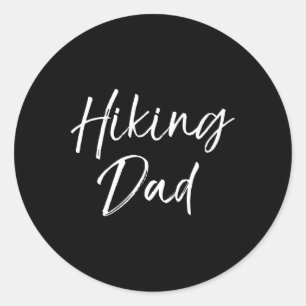 Cadeau voor mannelijke wandelaar Voor mannen Buite Ronde Sticker