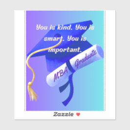 Cadeau voor MBA Sticker