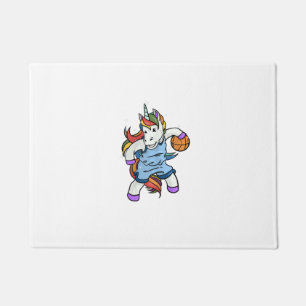 Cadeau voor meisje basketbalspeler BBaller Unicorn Deurmat