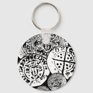 cadeau voor metaaldetectoren, gehammerde munt sleutelhanger