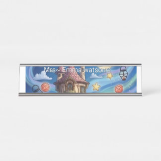 Cadeau voor mevrouw Emma pallete Bureau Naambordje