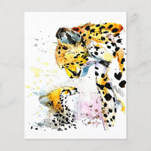 Cadeau voor moeder baby leeuw familie, verjaardag  flyer