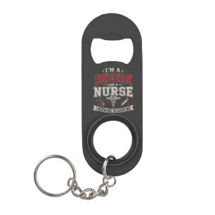 Cadeau voor Moeder en Verpleegster vintage Moeder  Mini Flessenopener