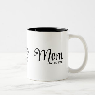 Cadeau voor Moeders van Moederdag met eenvoudige s Tweekleurige Koffiemok