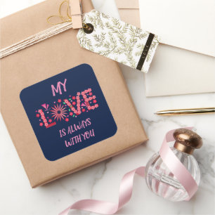 CADEAU VOOR MOM, ZUSTER, DOCHTER, VRIEND, MEISJE VIERKANTE STICKER