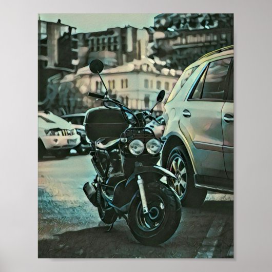 cadeau voor motorfietsen poster (Voorkant)