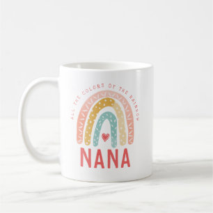 Cadeau voor Nana Alle kleuren van de regenboog Koffiemok