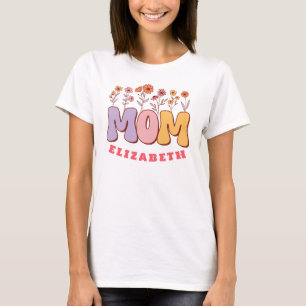 Cadeau voor nieuwe mama Mama Aangepaste naam M T-shirt