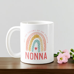 Cadeau voor Nonna Alle kleuren van de regenboog Koffiemok