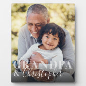 Cadeau voor opa & kleinkind Foto Keepsake Fotoplaat (Voorkant)