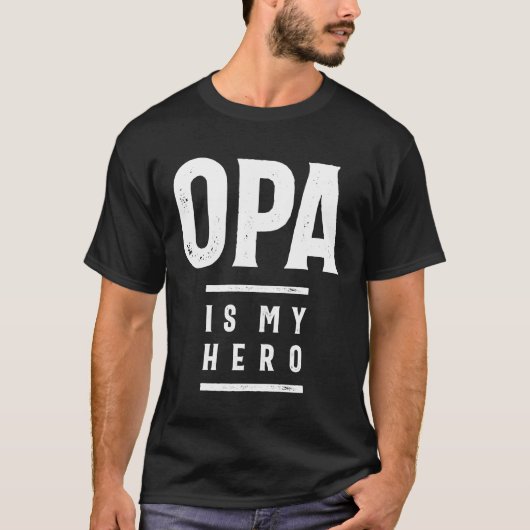 Cadeau voor Opa | Opa is mijn helo | Opa Gift T-shirt (Voorkant)