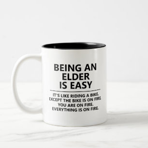Cadeau voor Ouderling JW, Cadeau voor JW Brother, Tweekleurige Koffiemok