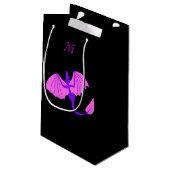 cadeau voor Paarse drakenmonogram Klein Cadeauzakje (Achterkant Gekanteld)