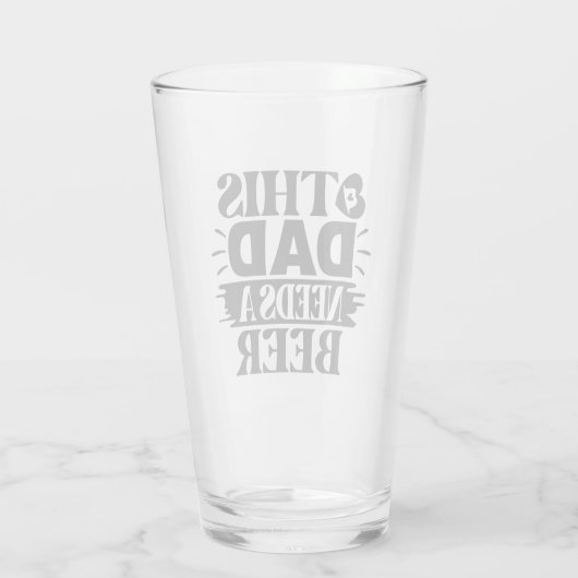 Cadeau voor papa Bierliefhebber Vaderdag Unique Gi Glas (Achterkant)