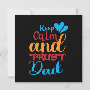 Cadeau voor papa Blijf kalm en vertrouw vader Kaart