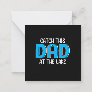 Cadeau voor papa deze papa bij het meer notitiekaartje