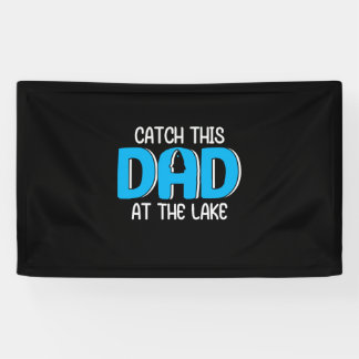 Cadeau voor papa deze papa bij het meer spandoek