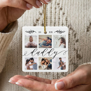 Cadeau voor papa Familie Keepomwille Foto Collag Keramisch Ornament