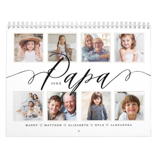 Cadeau voor Papa | Foto's voor kleinkinderen Kalender (Hoes)