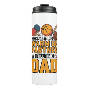 Cadeau voor papa - Grappig sportief papa-ontwerp Thermosbeker