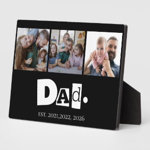 Cadeau voor papa met 3 kinderen Fotocollage Famili Fotoplaat