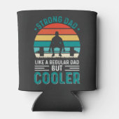 Cadeau voor papa's die trainen; crossfit; gewichte blikjeskoeler (Achterkant)